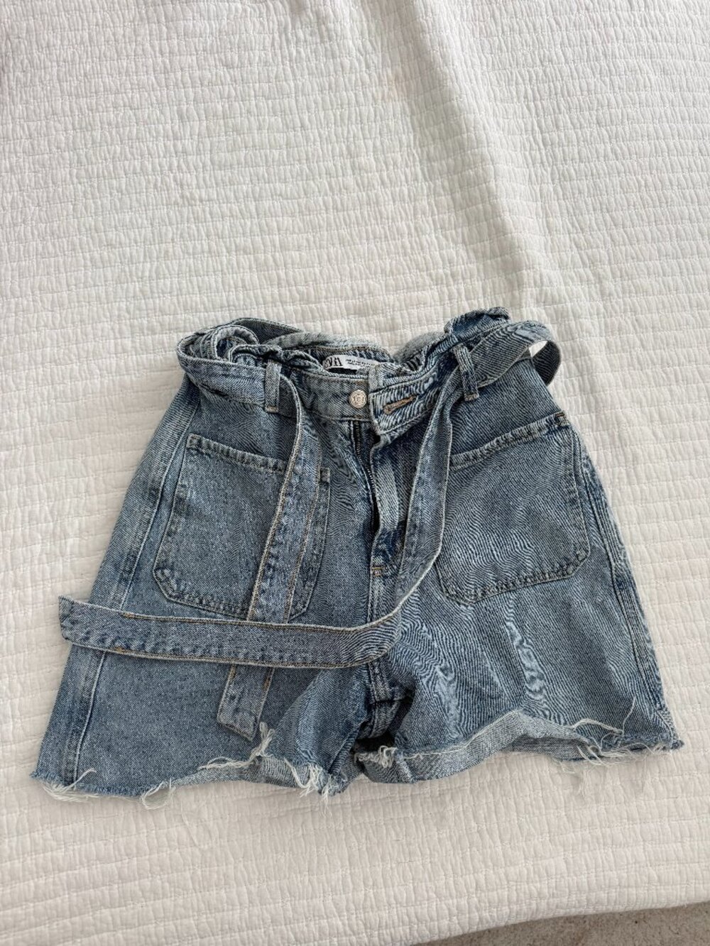 Zara Denim Paperbag Shorts